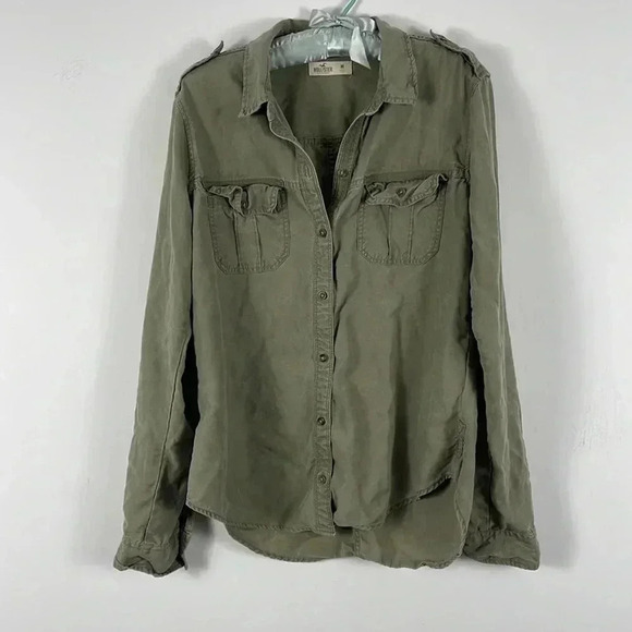 Hollister Utility Lyocell shirt M - Picture 2 of 9